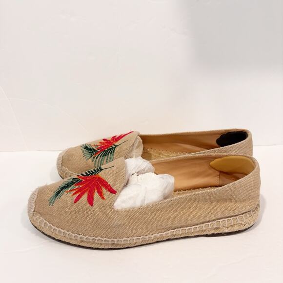 CASTANER SHOES BEIGE GREEN WOMEN FLAT ESPADRILLE SLIP ONS SIZE 40 OR 9 NO BOX - Picture 4 of 8